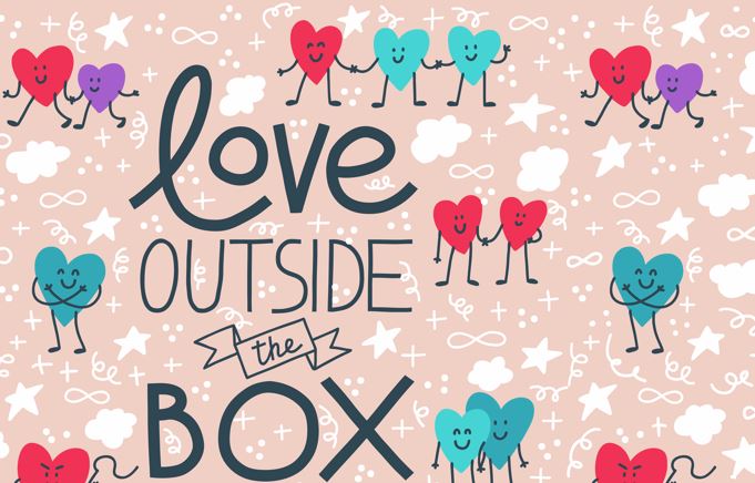 Love outside the box graphic.